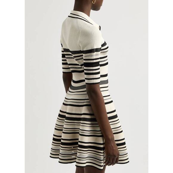 Simkhai Dessie Mini Dress in Black Stripe L - Picture 3 of 4